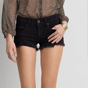 American Eagle Outfitters black shorts size 0.